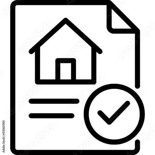 Minimal building permit icon design