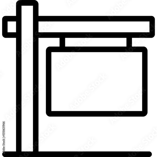 Minimalist for sale sign outline icon