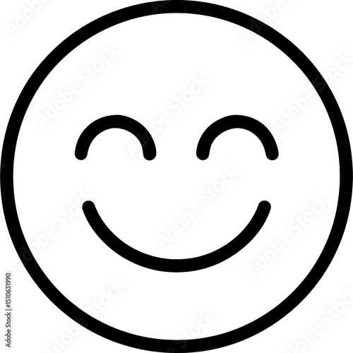 Minimalist happy face icon design