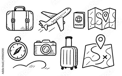 Travel Icons Sketch