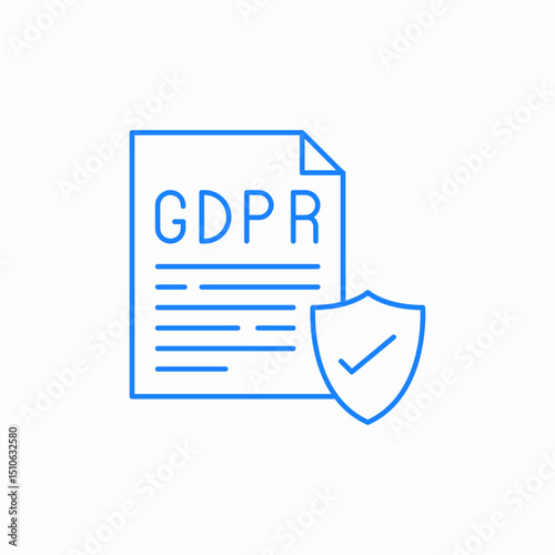 gdpr data privacy icon sign vector