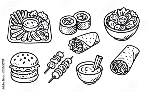 Hand-Drawn Veggie Icons