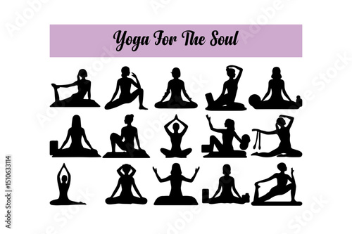 women in yoga position 