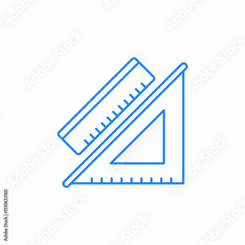 measuring tools rulers icon sign vector