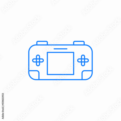 portable gaming device icon sign vector