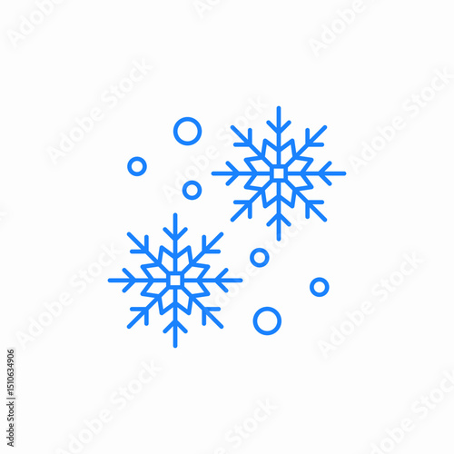snowflake snow fall icon sign vector