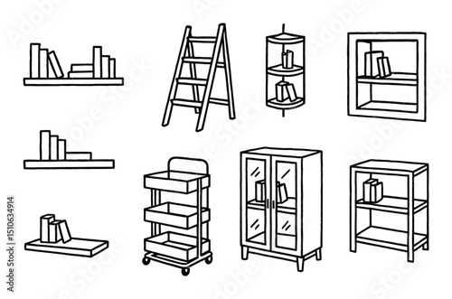 Hand-Drawn Shelf Icons