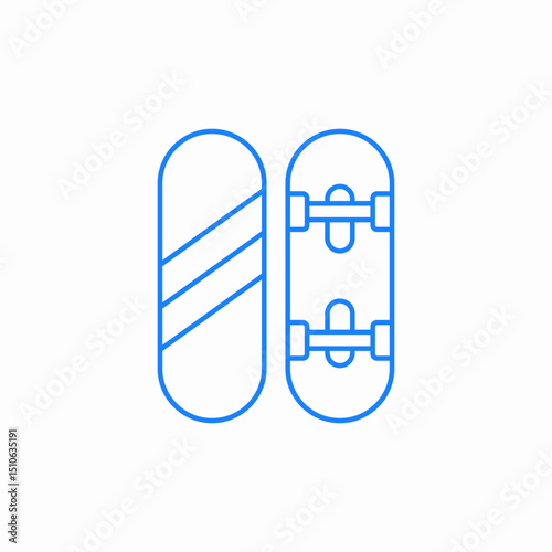 two skateboards sport icon sign vector