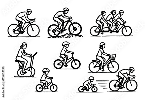 Diverse Cycling Icons