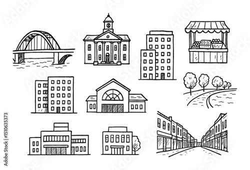 Hand-Drawn Urban Icons
