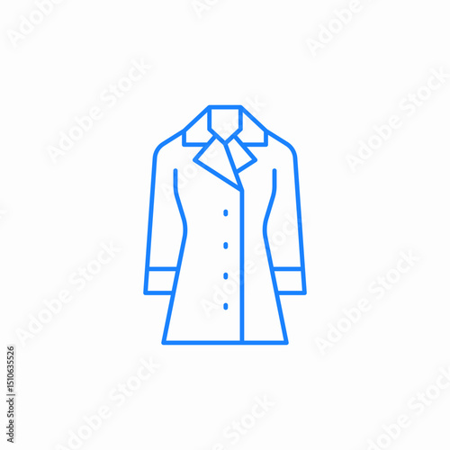 winter coat jacket icon sign vector