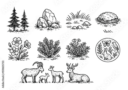 Alpine Nature Icons