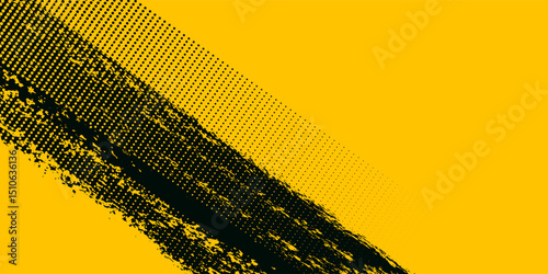 Abstract speed lines style orange color halftone banner design template. Vector illustration. eps10