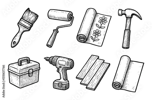 Hand-Drawn Tool Icons