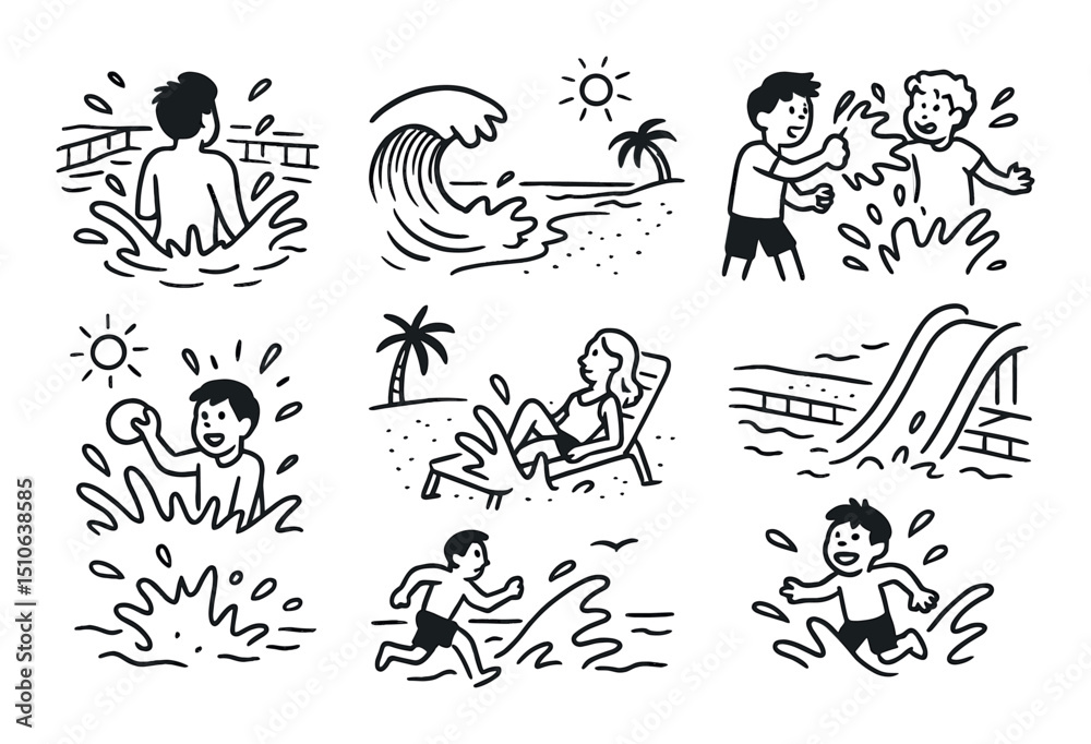 Fototapeta premium Splash Icon Set