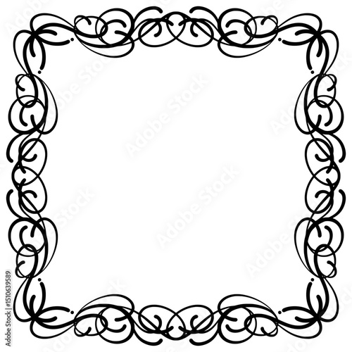 Wallpaper Mural decorative frame with floral ornament Torontodigital.ca