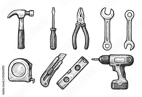 Hand-Drawn Tool Icons
