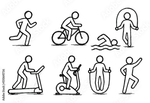 Hand-Drawn Fitness Icons