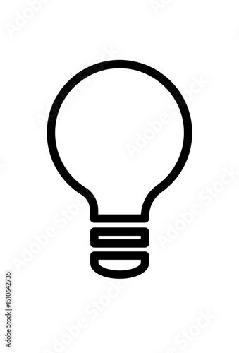Stylized bulb symbol. Idea or illumination graphic