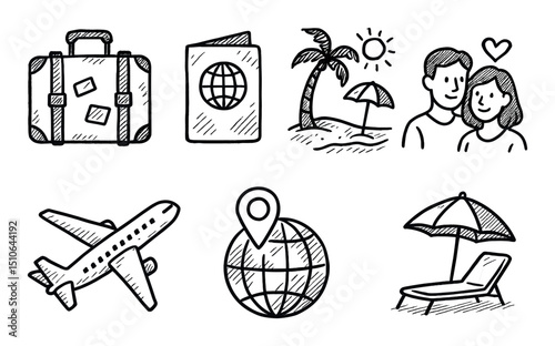 Romantic Travel Icons