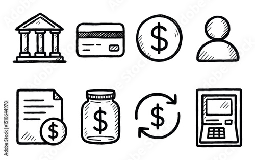 Financial Icons Sketch