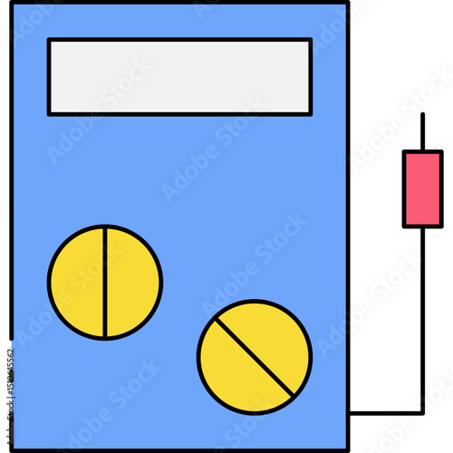 Voltmeter single icon vector illustration