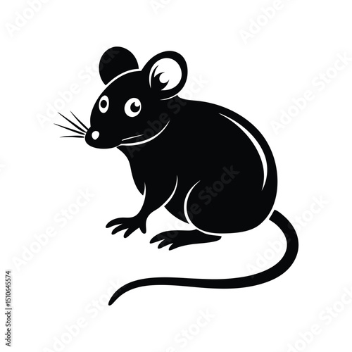 Rat silhouette vector
