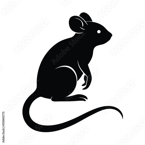 Rat silhouette vector