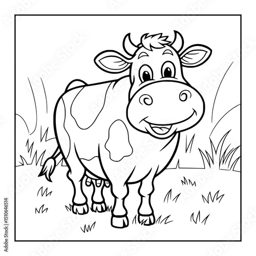 vector illustration of cartoon coloring pages