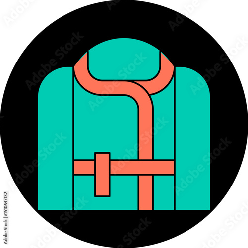 Suana dress single icon vector illustration