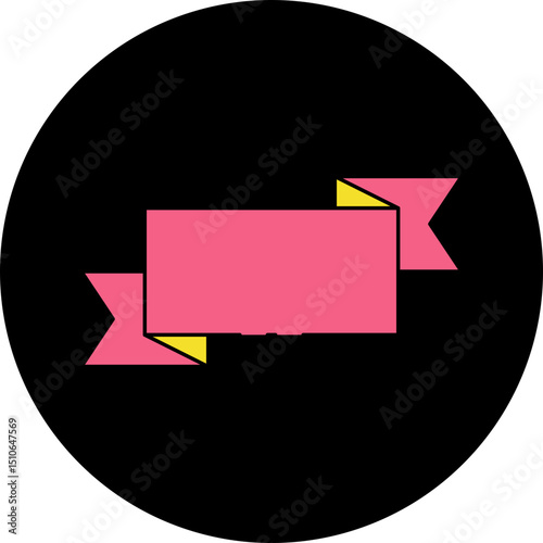 Win ribbon single icon vector illustration