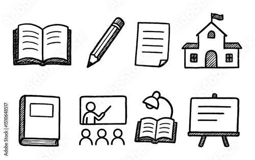 Hand-Drawn Education Icons