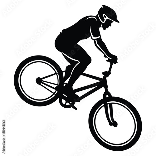Dynamic BMX riders in action, perfect for apparel or decals.