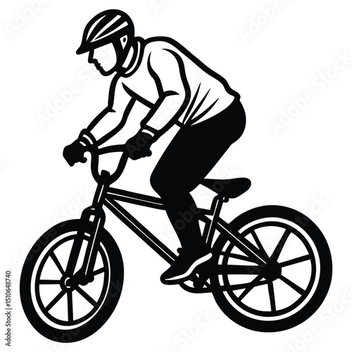 Dynamic BMX riders in action, perfect for apparel or decals.