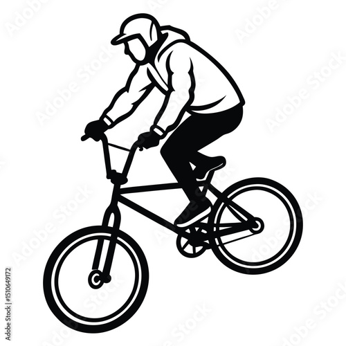 Dynamic BMX riders in action, perfect for apparel or decals.