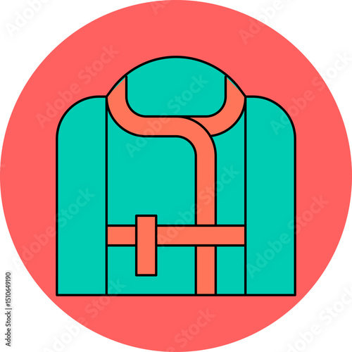 Suana dress single icon vector illustration