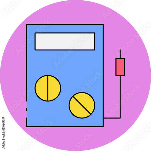 Voltmeter single icon vector illustration