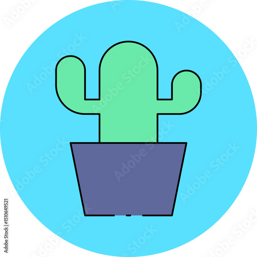 Cactus single icon vector illustration