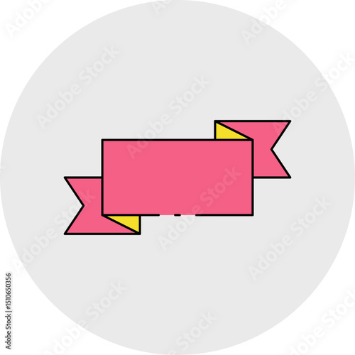 Win ribbon single icon vector illustration