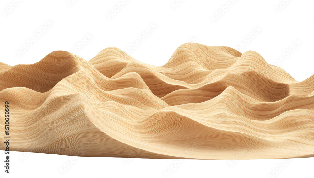 Obraz premium Beige sand dunes, smooth, wavy texture