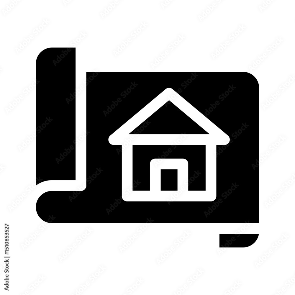 House Sketch Glyph Icon House Sketch Glyph Icon