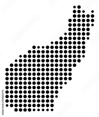 Obraz na płótnie Symbol Map Of the County Pocahontas (West Virginia, US) showing the County with