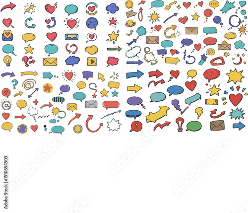  Colorful Playful Doodle Icons