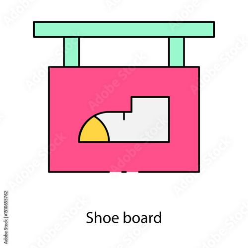 Shoe board single icon vector illustration