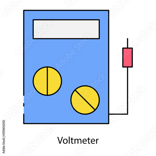 Voltmeter single icon vector illustration