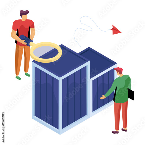 Premium download illustration of building relocation