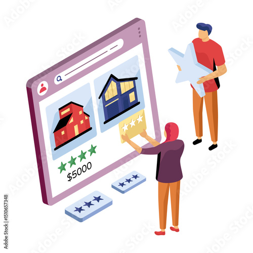 Modern design illustration of home ratings 