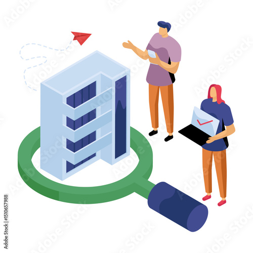 Premium download illustration of building relocation
