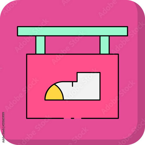 Shoe board single icon vector illustration
