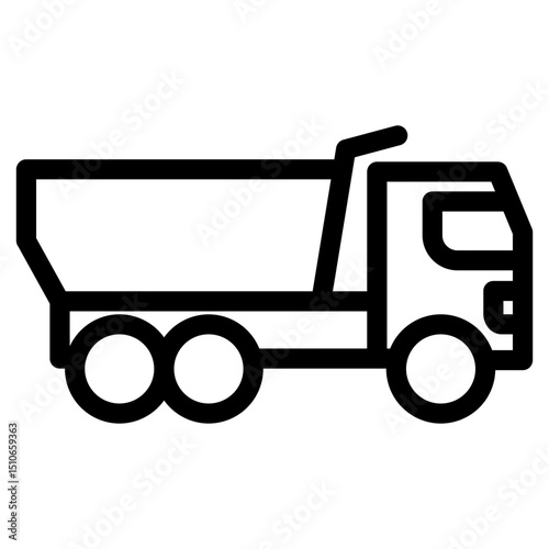 Dump Truck Outline Icon